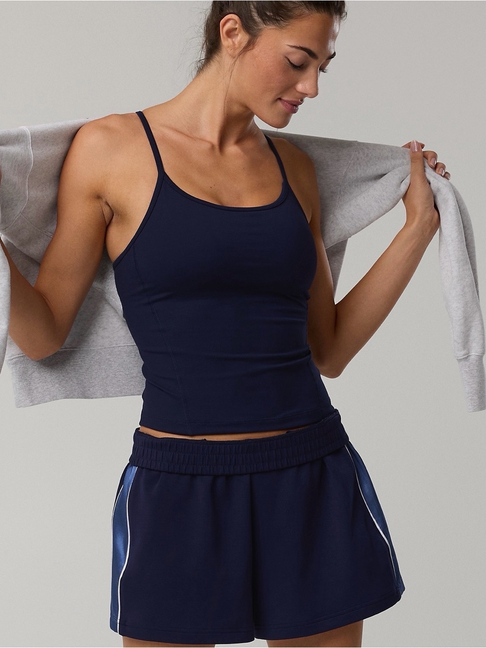aerie Navy Slim Strappy Sports Tank